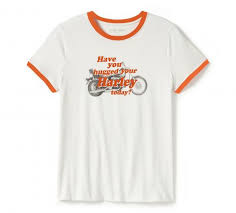 Damska koszulka Hug A Harley® Ringer – Cloud Dancer