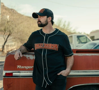 ODZIEŻ - JERSEY-KNIT,BASEBALL,BLACK