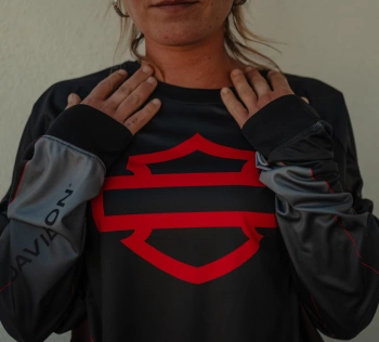 Koszulka motocyklowa HD Speedway – czerwona