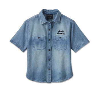 ODZIEŻ   - SHIRT-WOVEN,BLUE