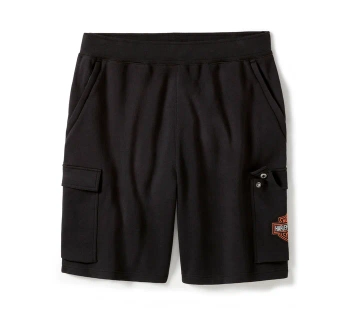ODZIEZ SHORTS-KNIT,CARGO,BLACK