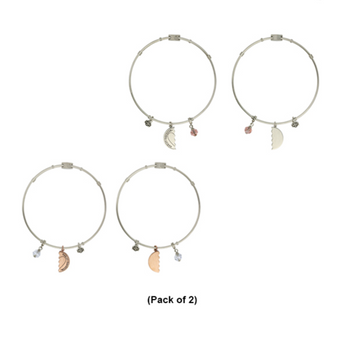 BRANSOLETKA BEST FRIENDS CHARM BANGLE BRANCLET - PACK OF 2