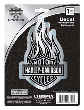 AKCESORIA CHROMA HD BAR & SHIELD FLAMES 15X20 DECAL