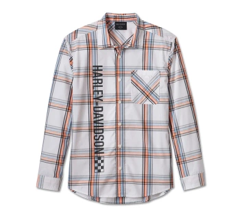 KOSZULA SHIRT WOVEN WHITE PLAID